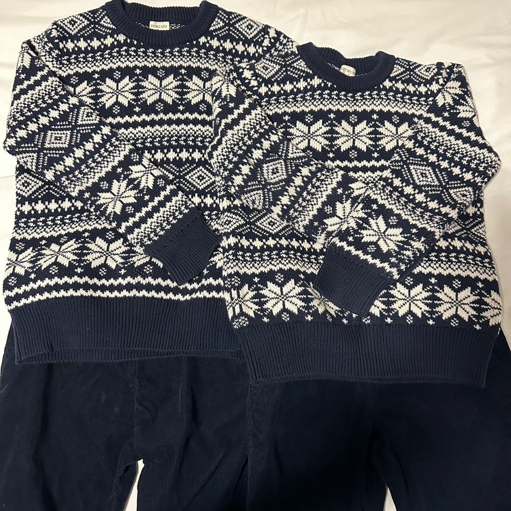 Crewcuts Navy and White Kids Matching Set